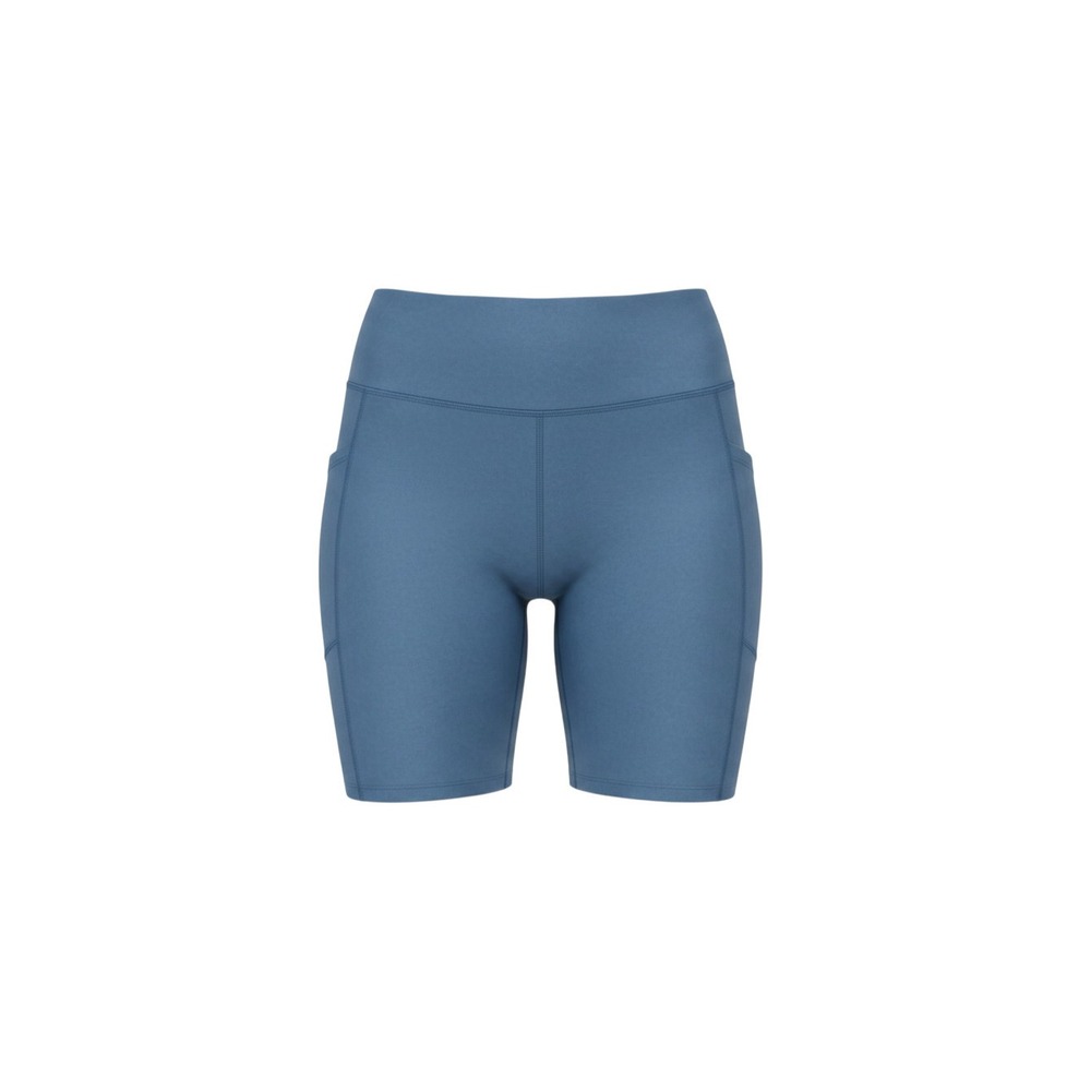 Athletic Works Biker Shorts Womens L Blue High Rise Pockets Activewear